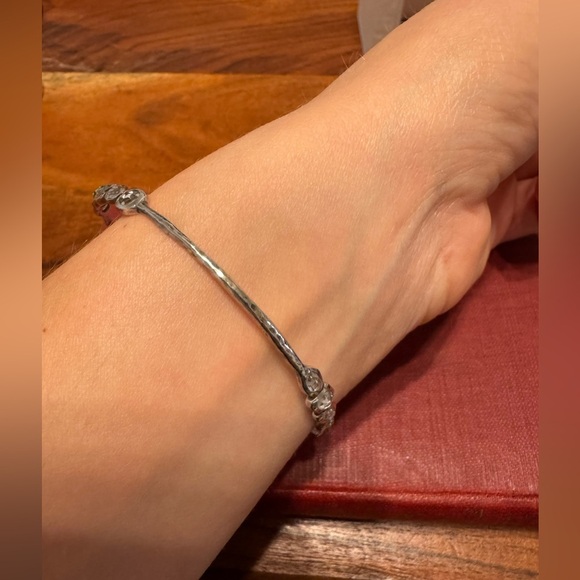 Silpada Magnifique Bangle Bracelet CZ & 925 Sterling Silver - Picture 3 of 11